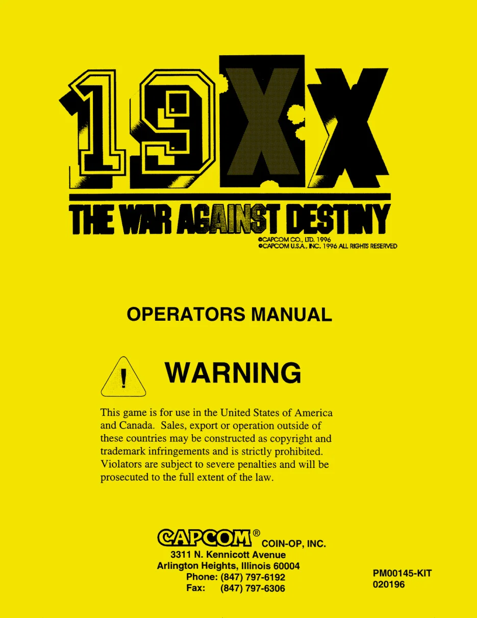 19xx the war against destiny manual|capcom|games|.webp