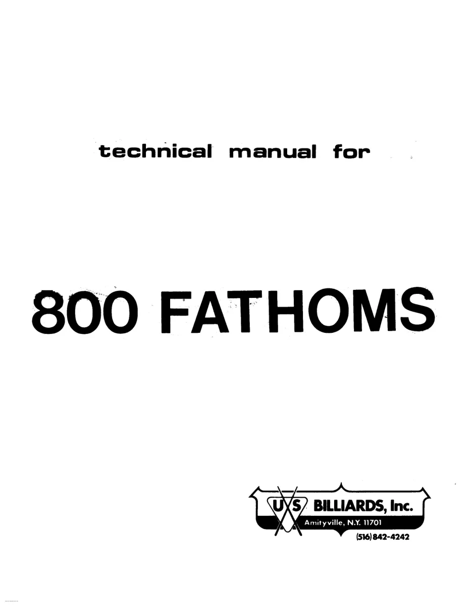 800 fathoms technical manual|us-billiards|games|.webp