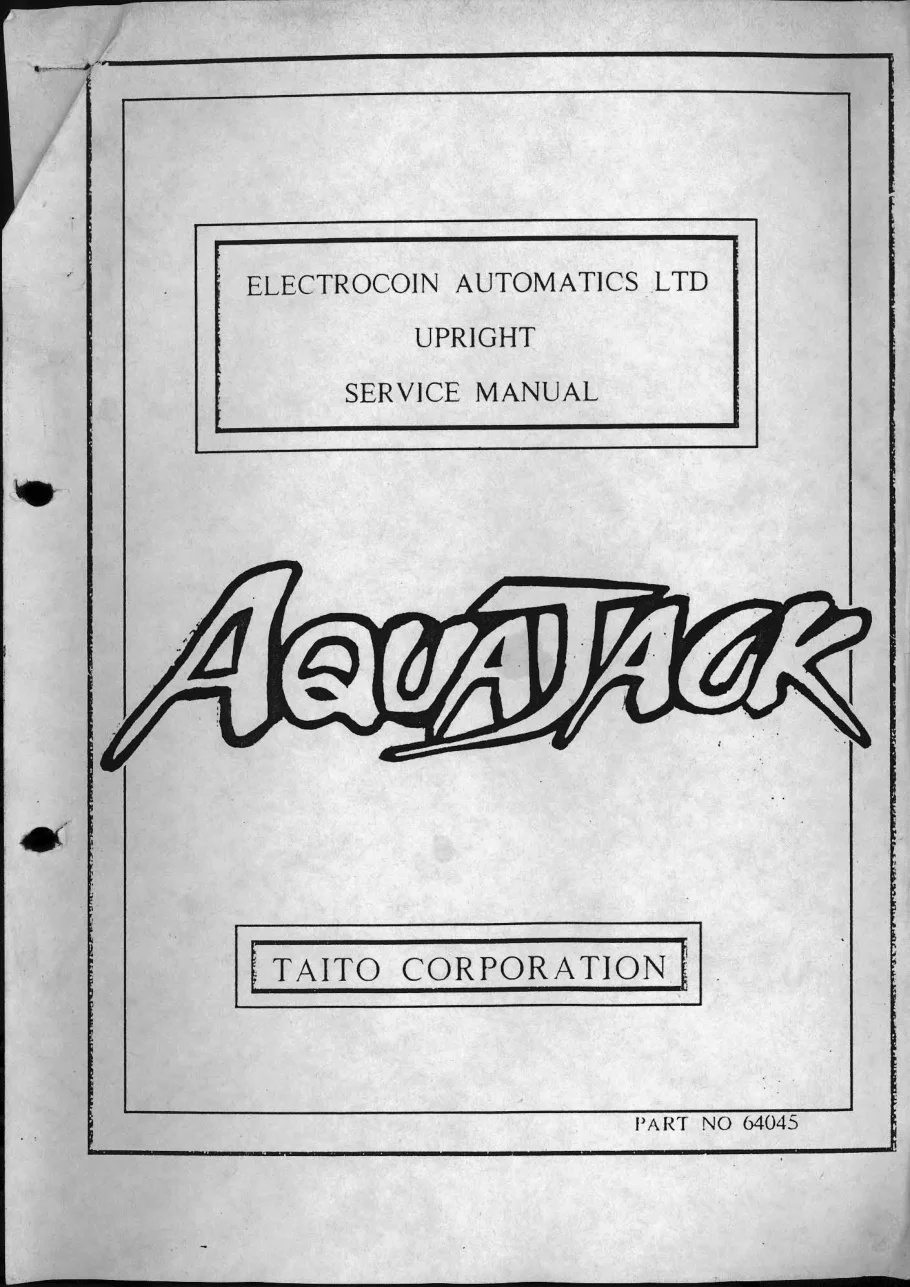 aqua jack upright service manual|taito|games|.webp
