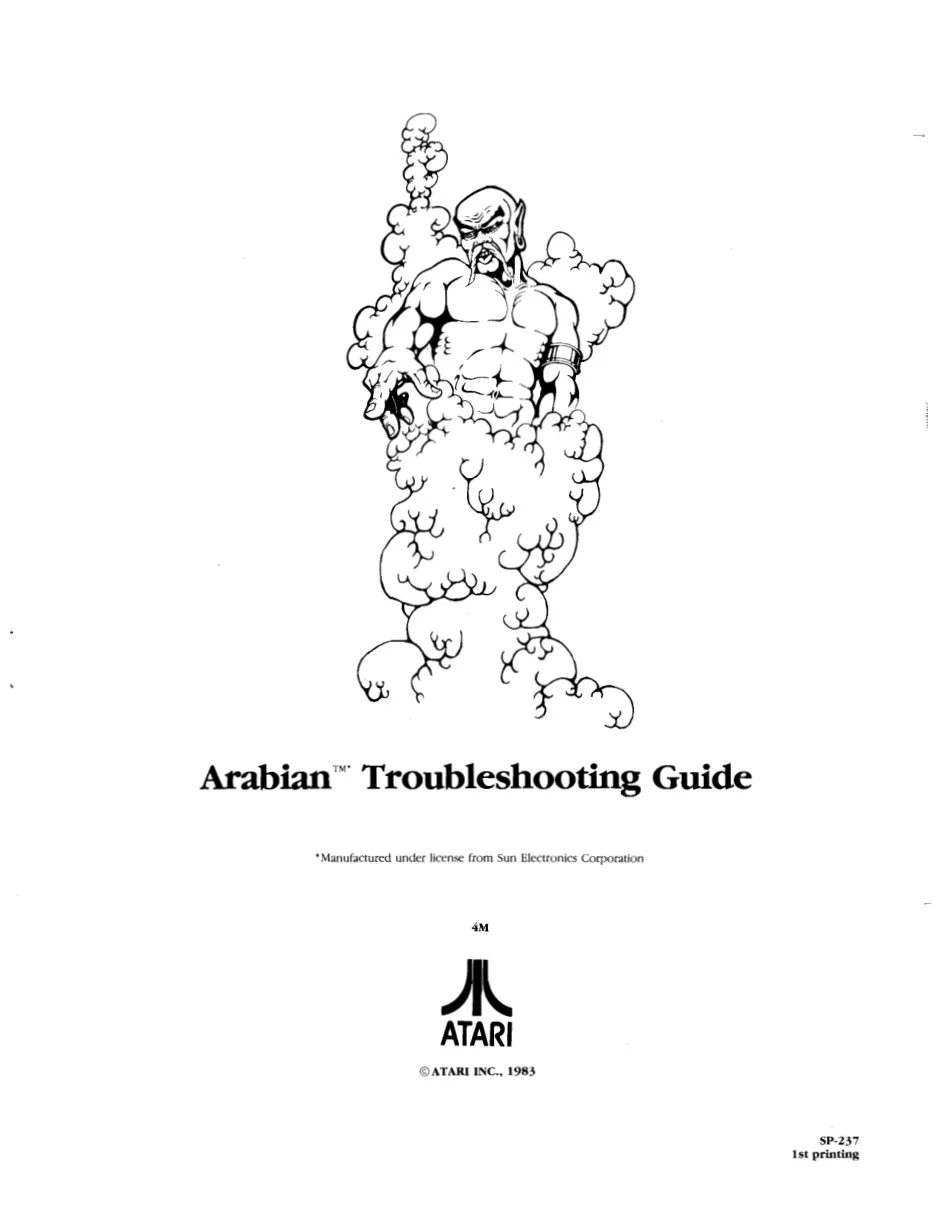 arabian sp-237 troubleshooting guide manual|atari|games|1st printing.webp