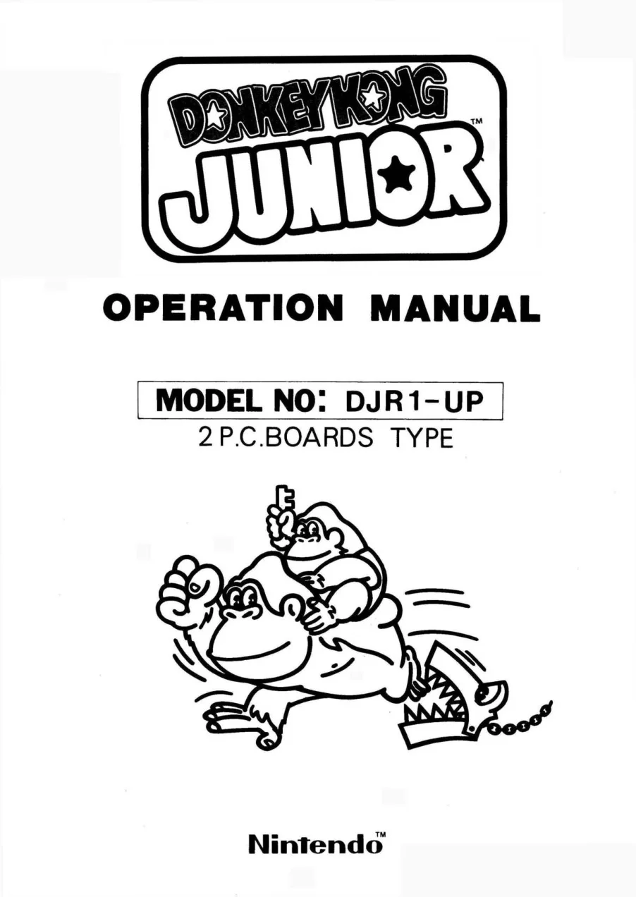 arcade donkey kong junior by operation manual|nintendo|games|.webp