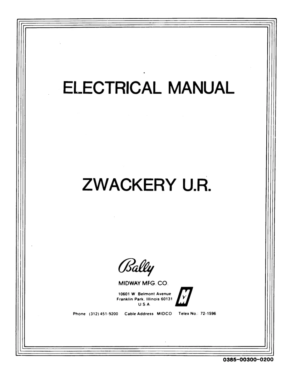 arcade game electrical zwackery u r manual|bally-midway|games|.webp