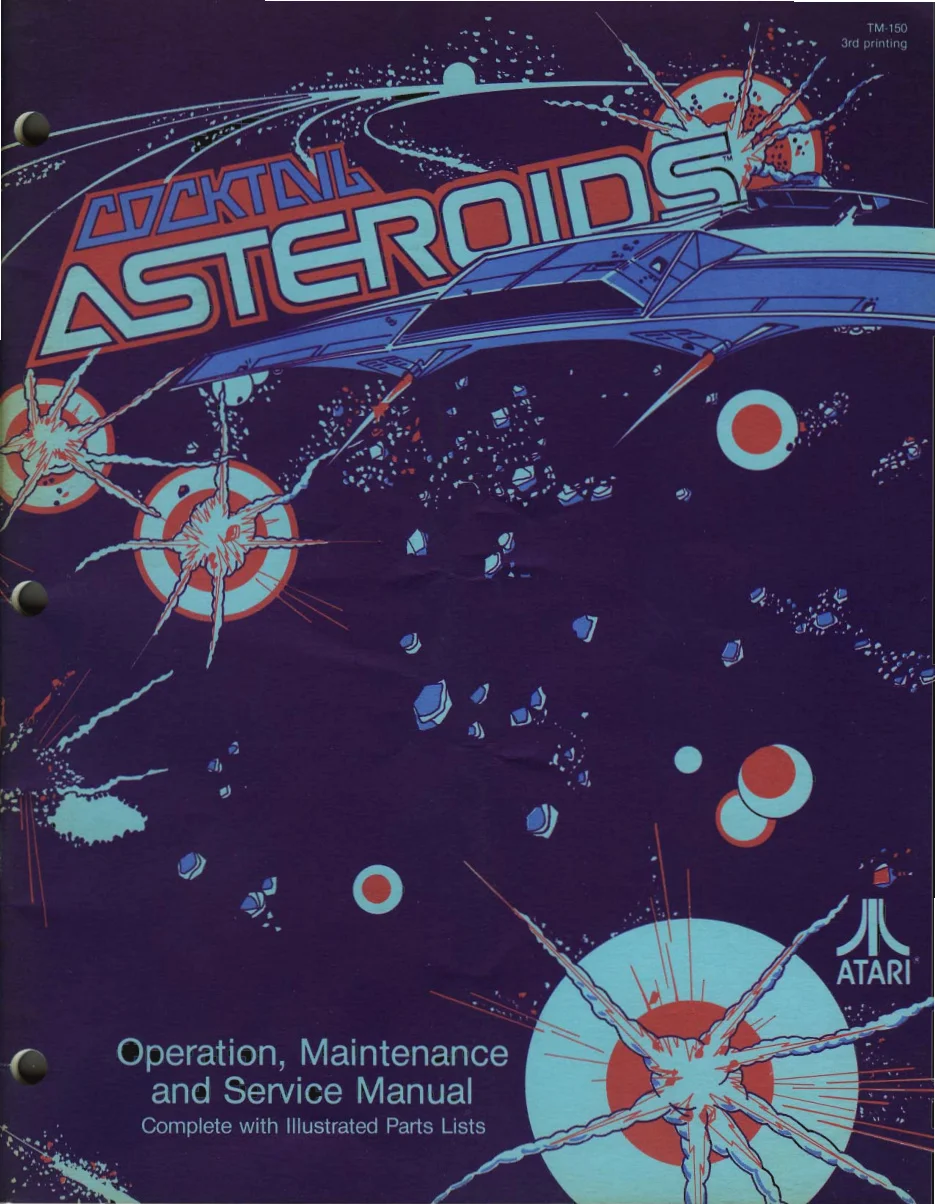 asteroids cocktail tm-150 manual|atari|cabinets|3rd printing.webp