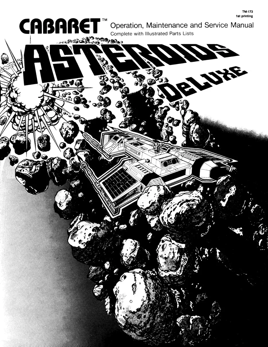 asteroids deluxe cabaret maintenance with illustrated lists service manual|atari|games|.webp