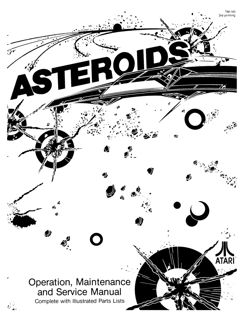asteroids maintenance with illustrated lists service manual|atari|games|.webp