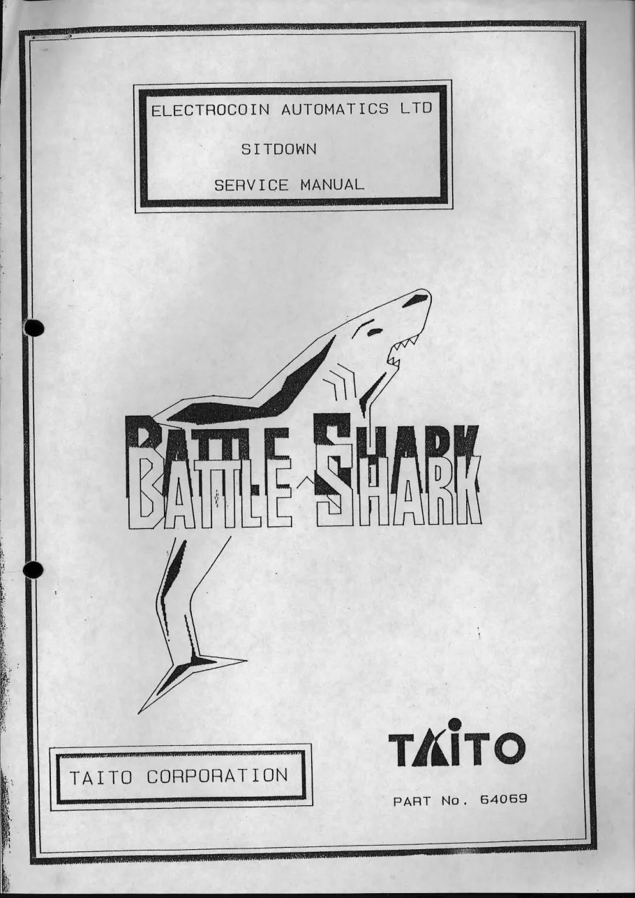 battle shark sitdown service manual|taito|games|.webp