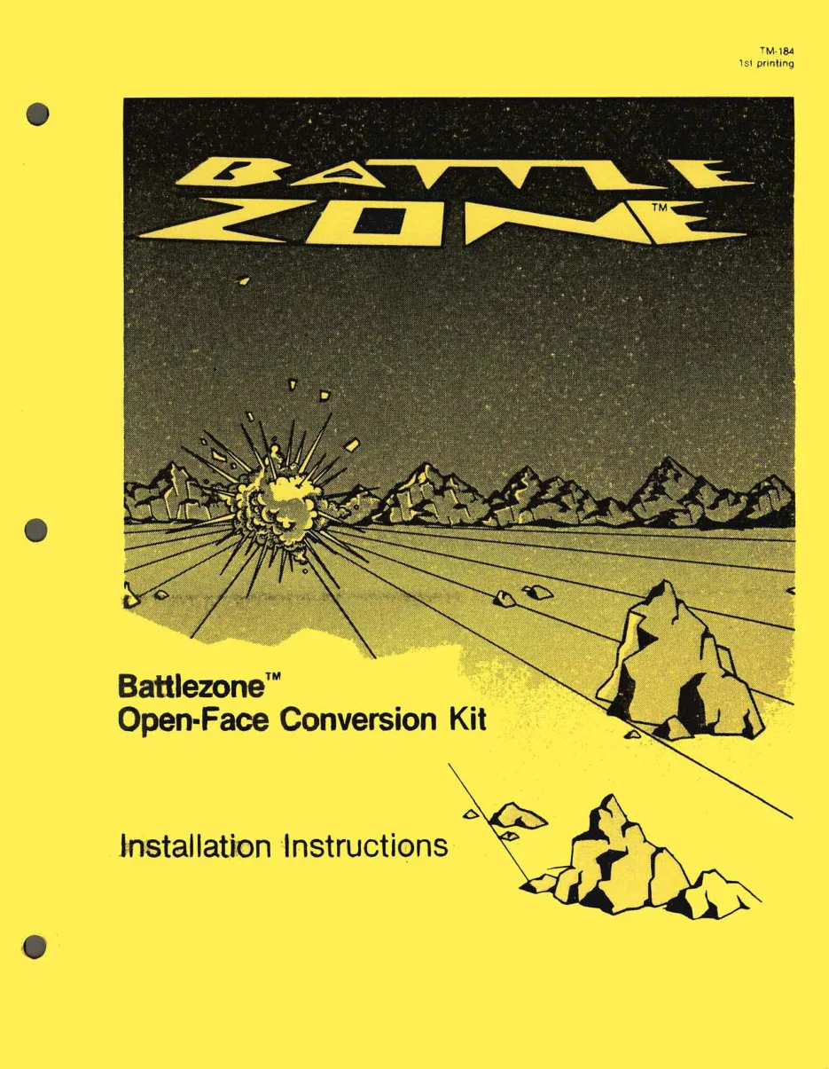 battlezone tm-184 open face conversion kit instructions|atari|games|1st printing.webp