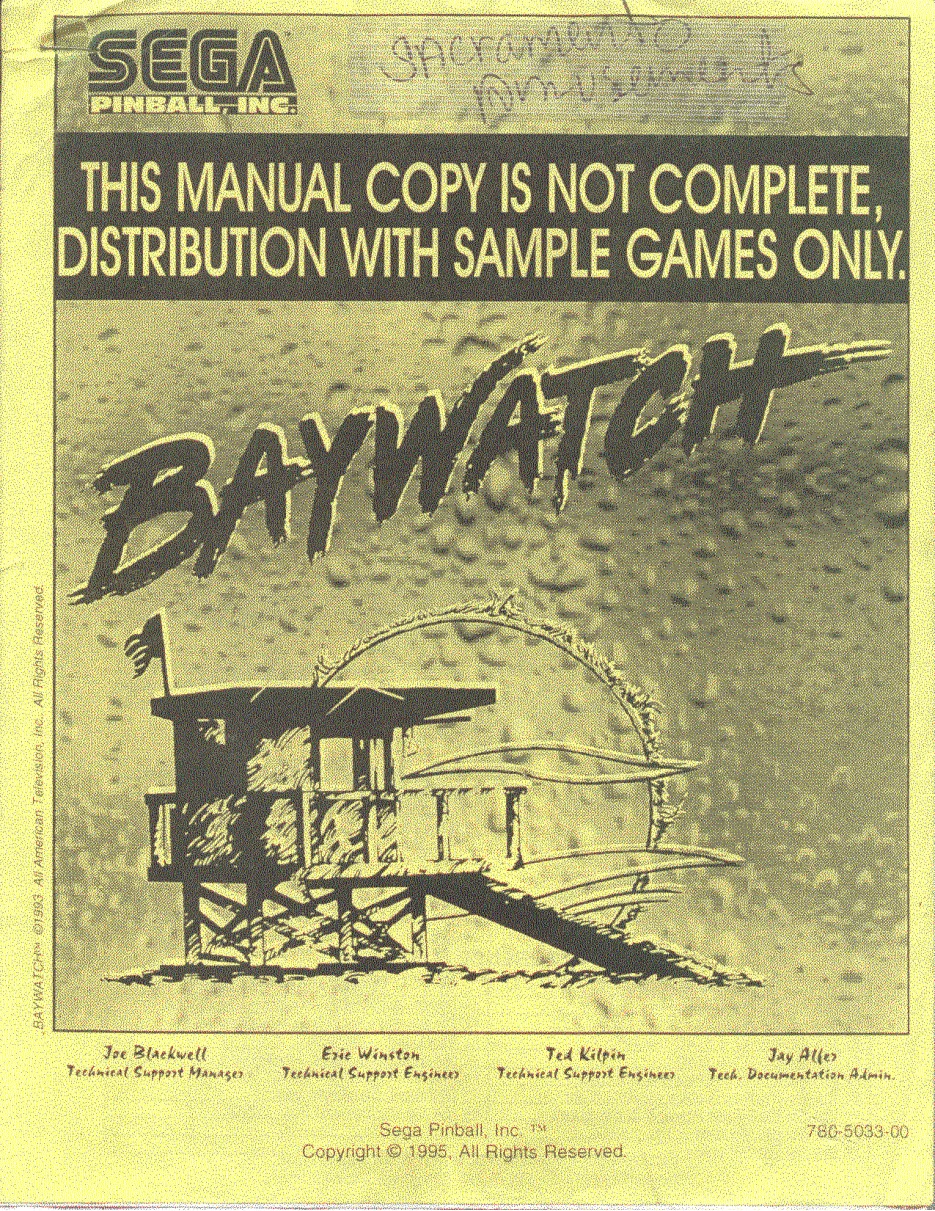 baywatch operation manual|sega|pinball-em-adjacent|.webp