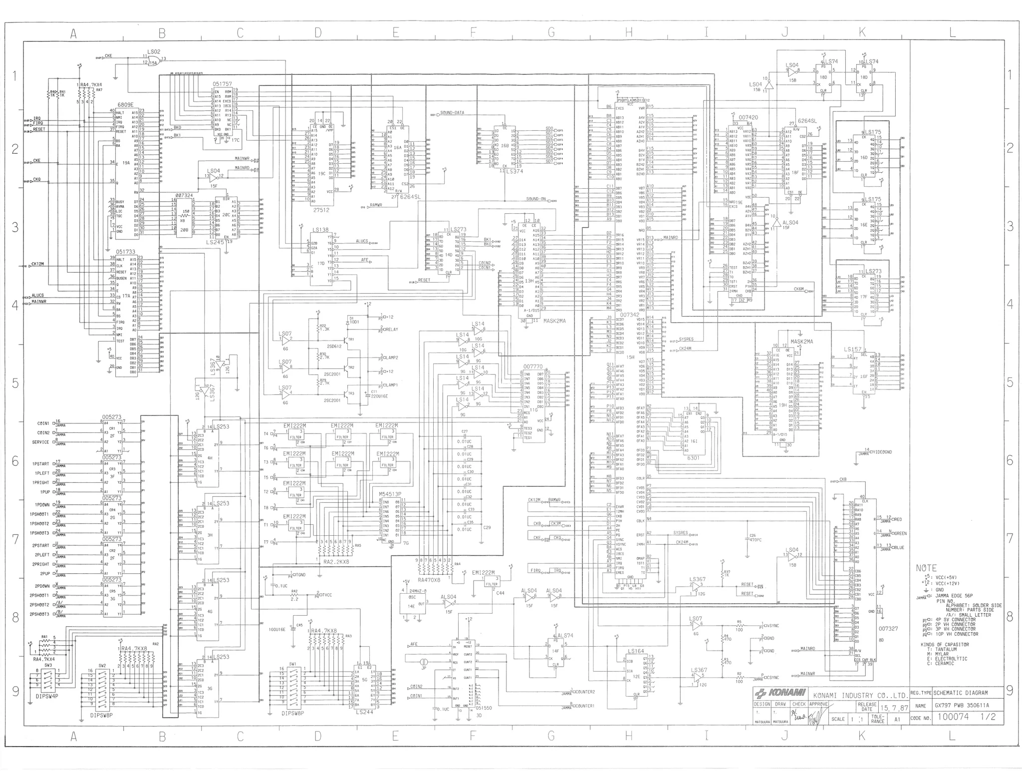 blades of steel gx 797 schematic|konami|schematics-and-wiring|.webp