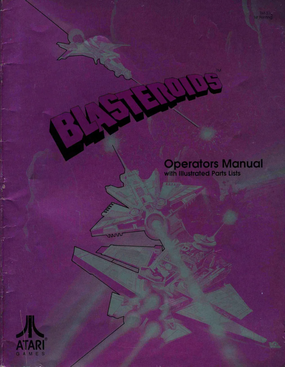blasteroids tm-316 manual|atari|games|1st printing.webp