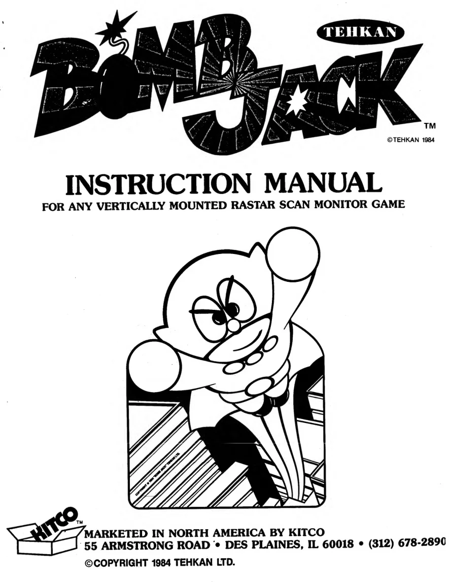 bomb jack instruction manual|tecmo|games|.webp