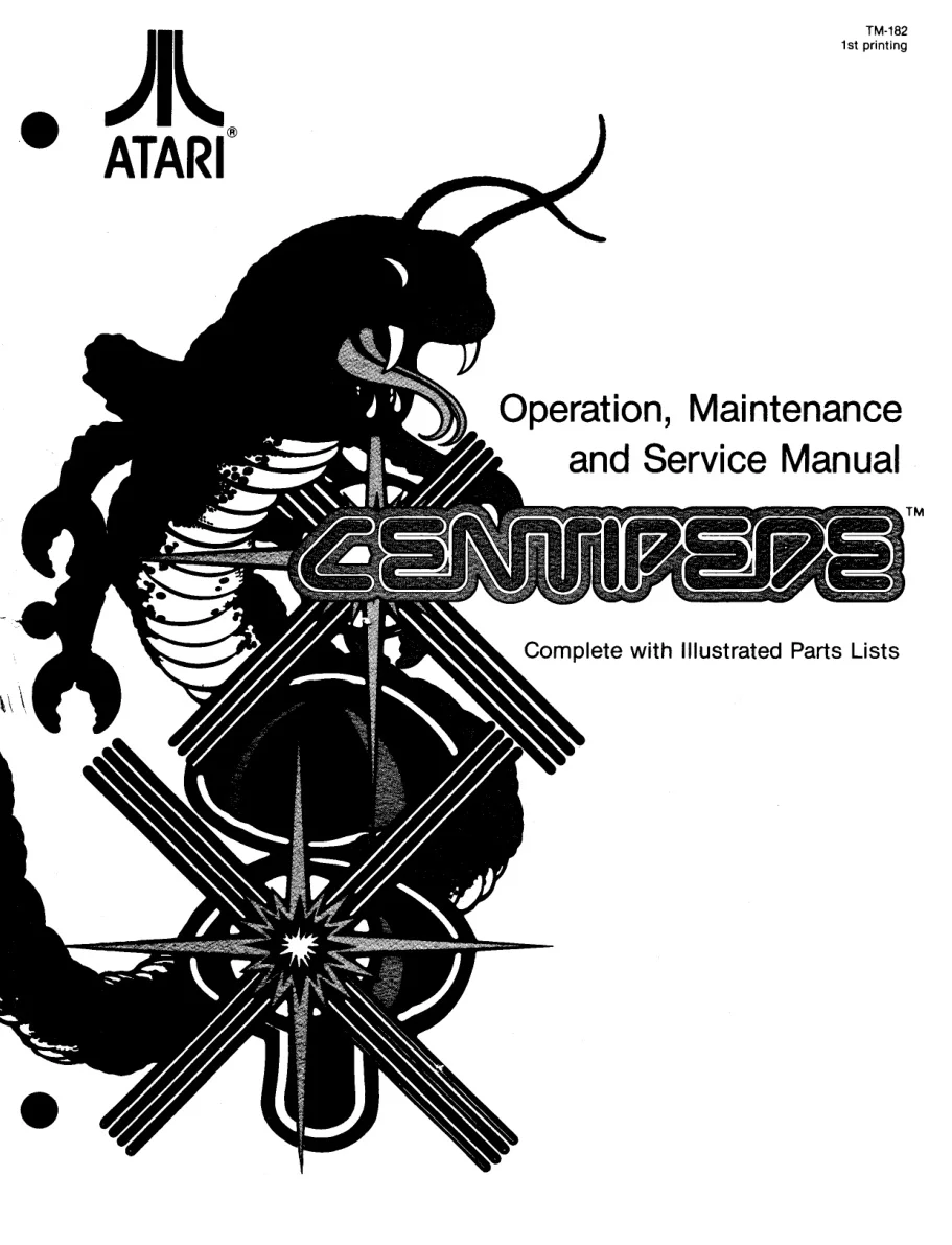 centipede maintenance with illustrated catalog service manual|atari|games|.webp