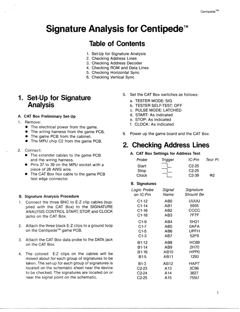 centipede signature analysis manual|atari|games|.webp