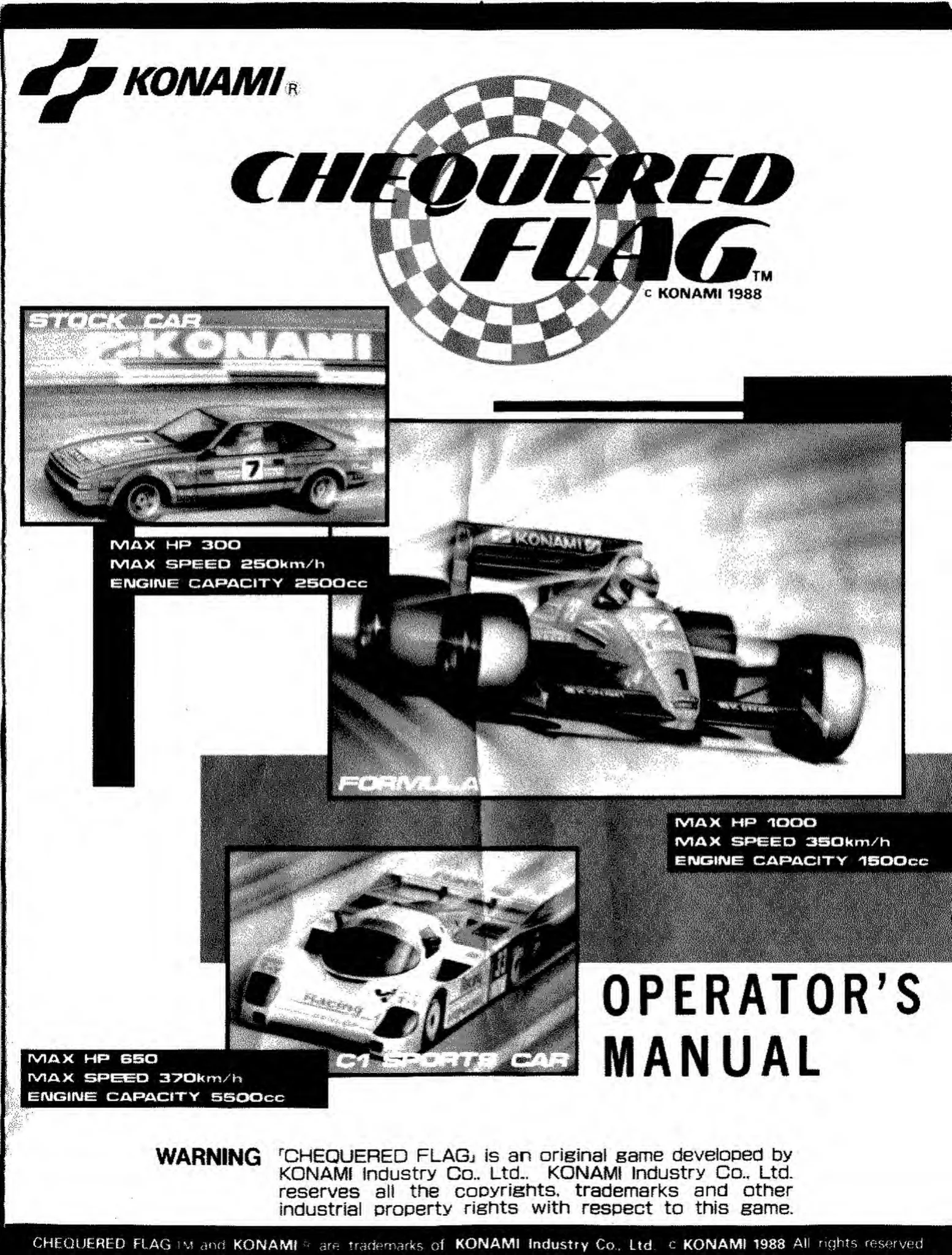 chequered flag operation manual|taito|games|.webp
