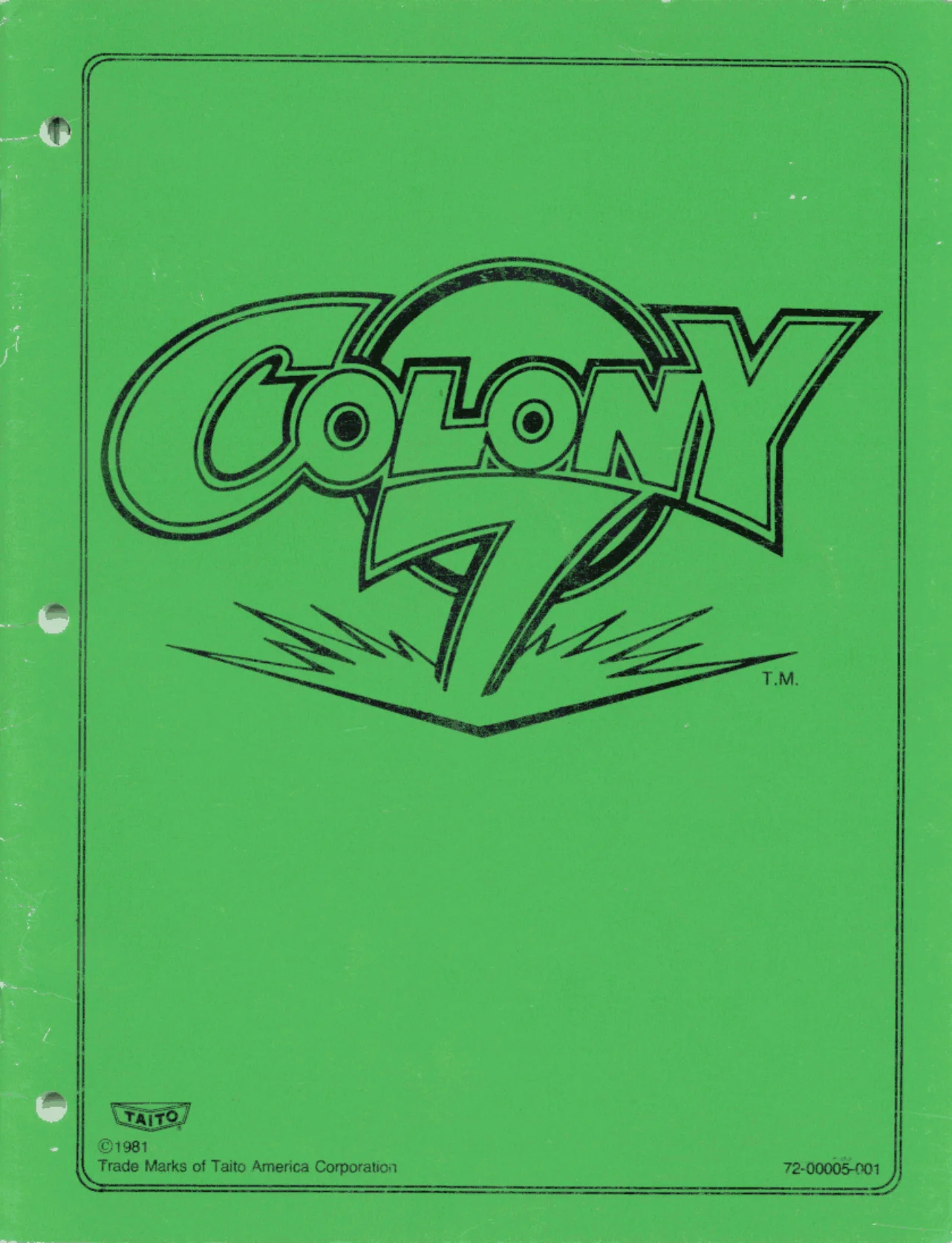 colony 7 manual|taito|games|.webp