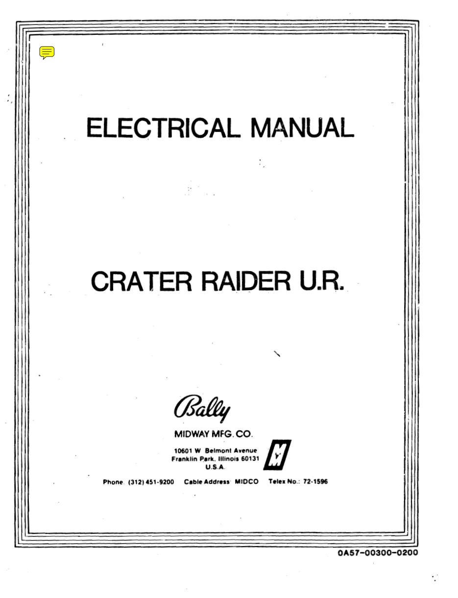 crater raider electrical manual|bally-midway|games|bad scan.webp