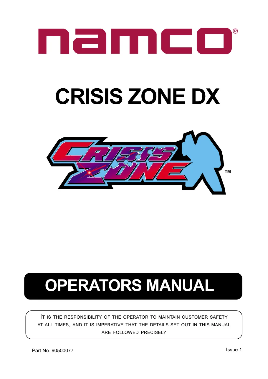 crisis zone deluxe manual|namco|games|.webp