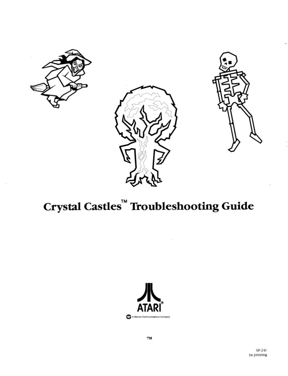 crystal castles sp-241 troubleshooting guide manual|atari|games|1st printing.webp