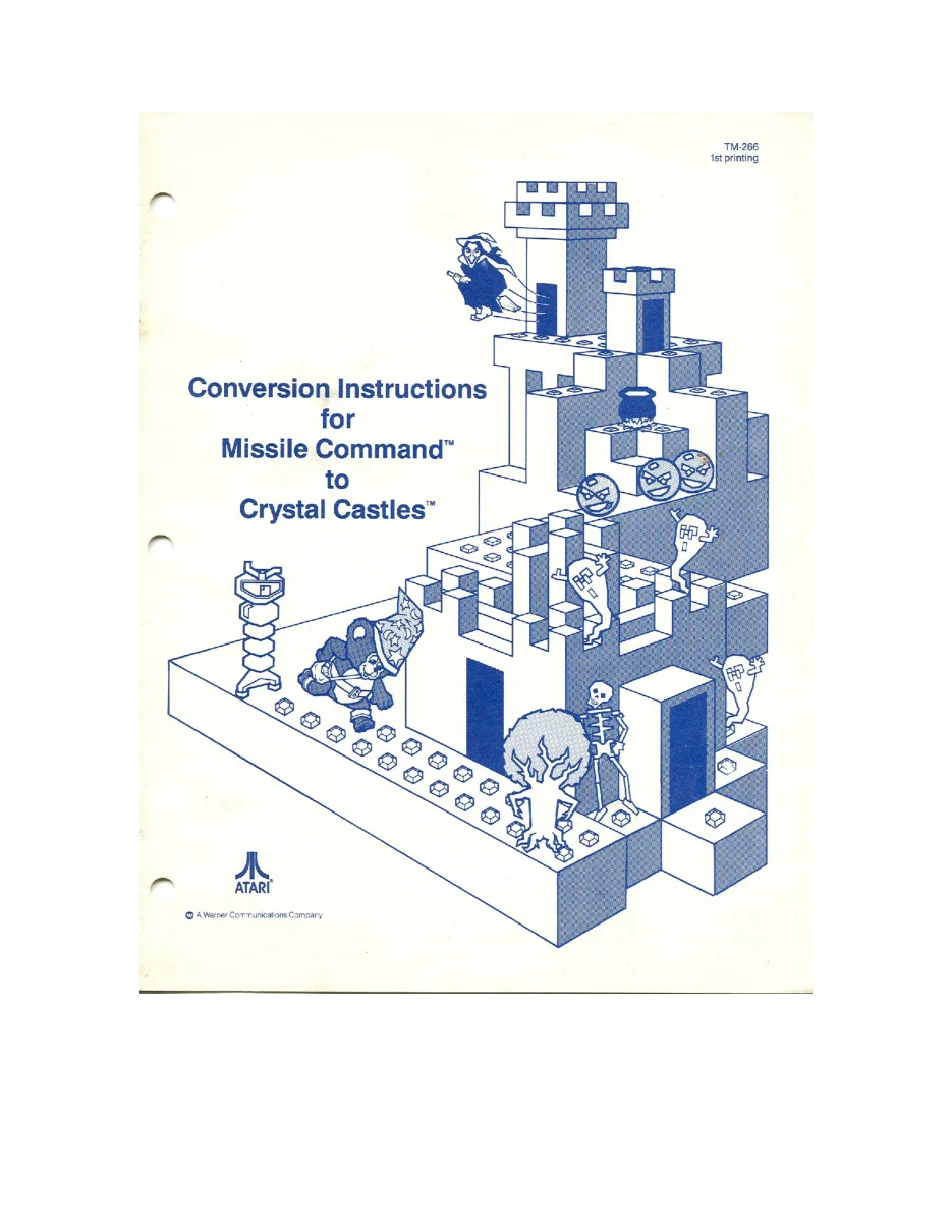 crystal castles tm-266 missile command conversion kit instructions|atari|games|1st printing.webp