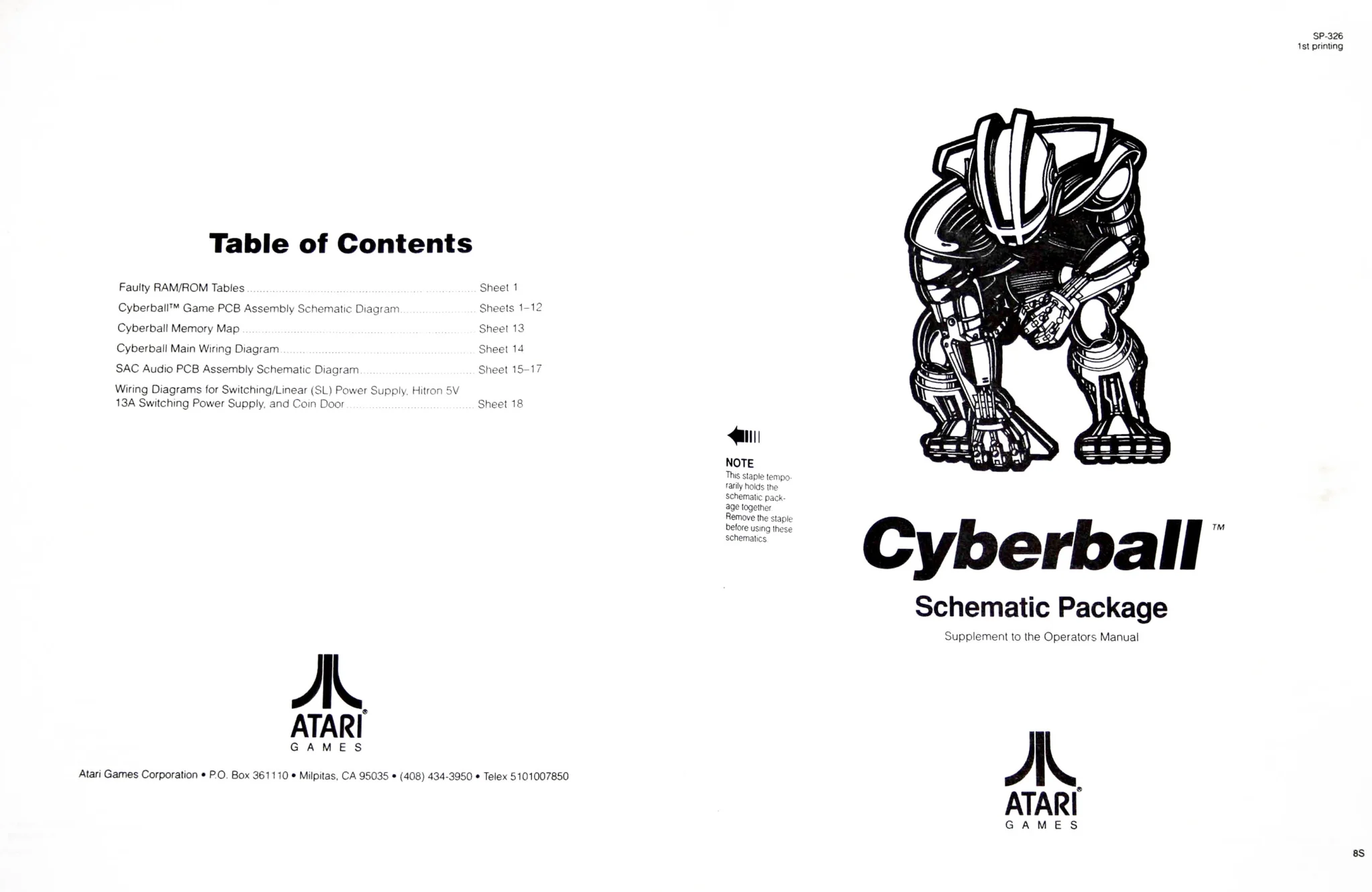 cyberball package 2 schematic|atari|schematics-and-wiring|.webp