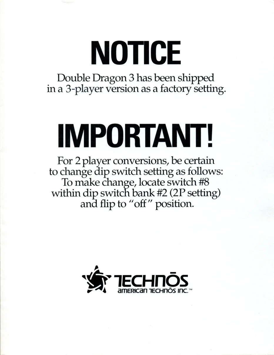 double dragon 3 supplement manual|technos|games|.webp