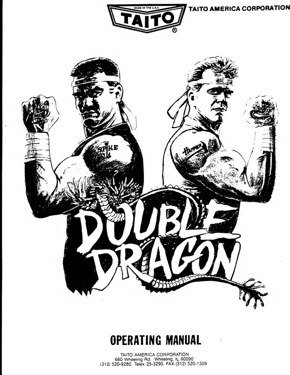 double dragon operation manual|taito|games|.webp