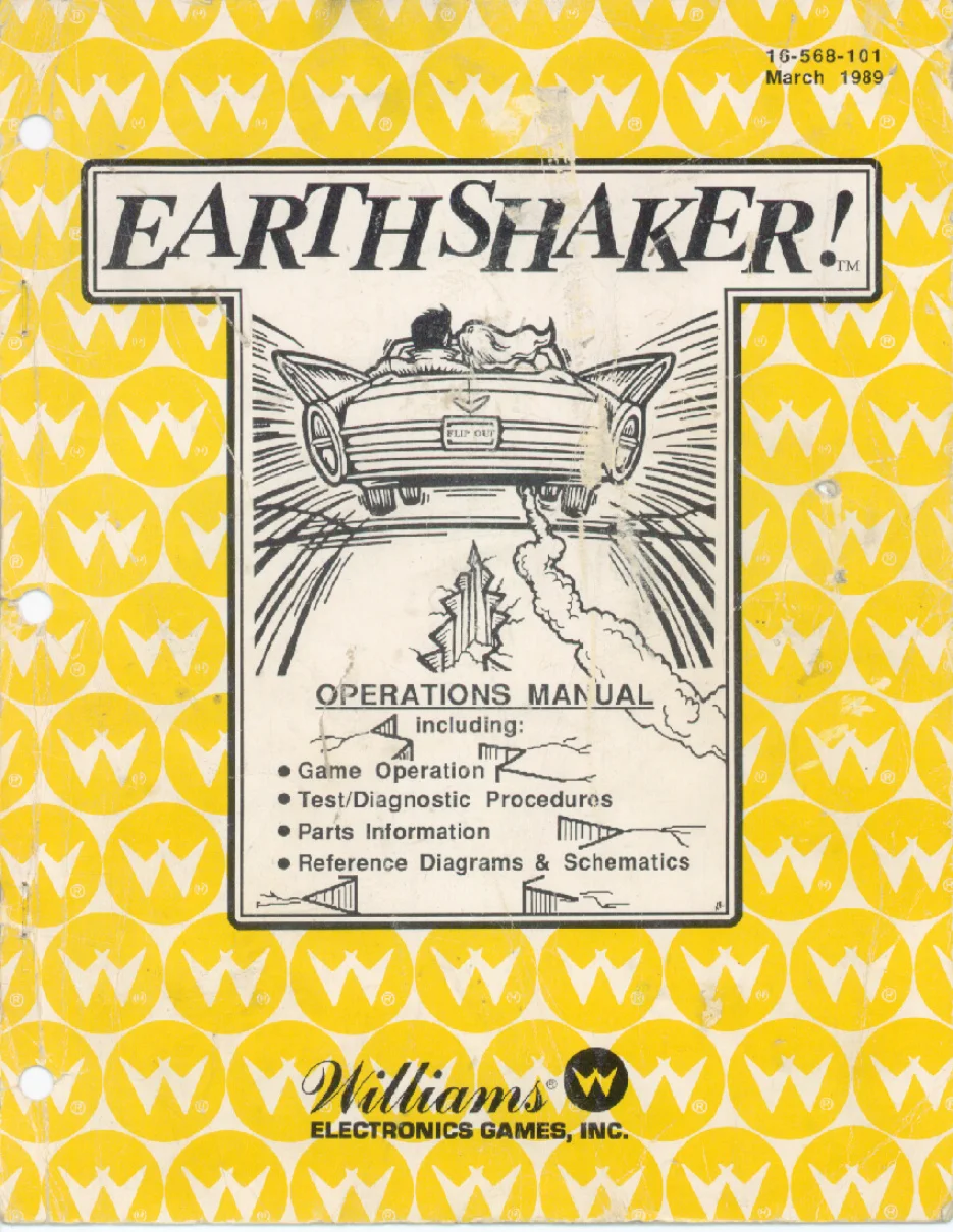 earthshaker earth shaker operation manual|williams|pinball-em-adjacent|.webp