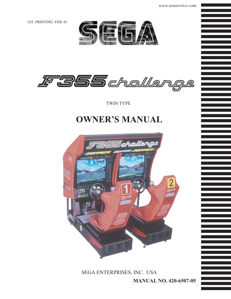 ferrari f 355 challenge arcade manual|sega|games|.webp