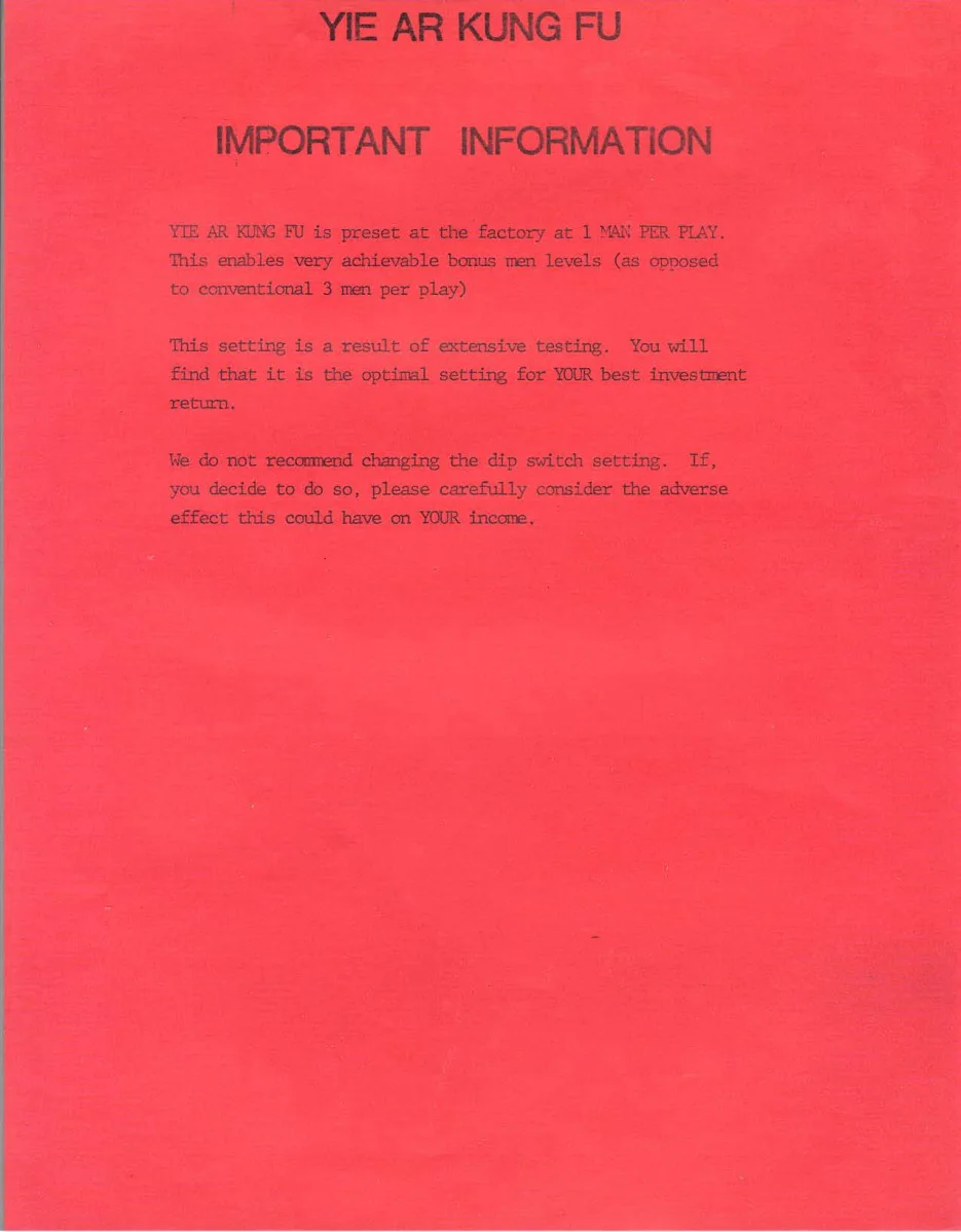 folding yie ar kung fu instruction manual|konami|games|.webp