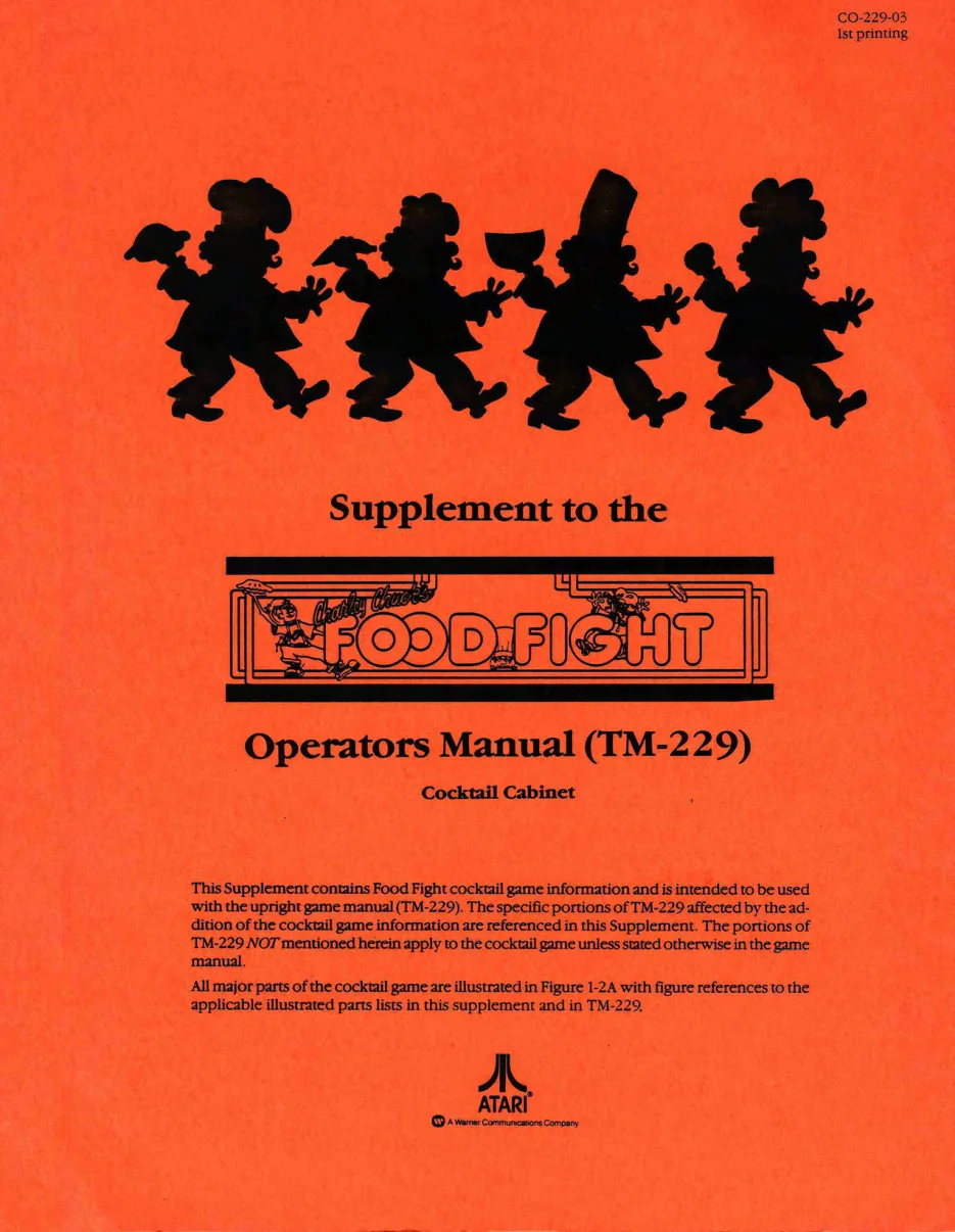 food fight co-229-03 manual|atari|games|1st printing.webp