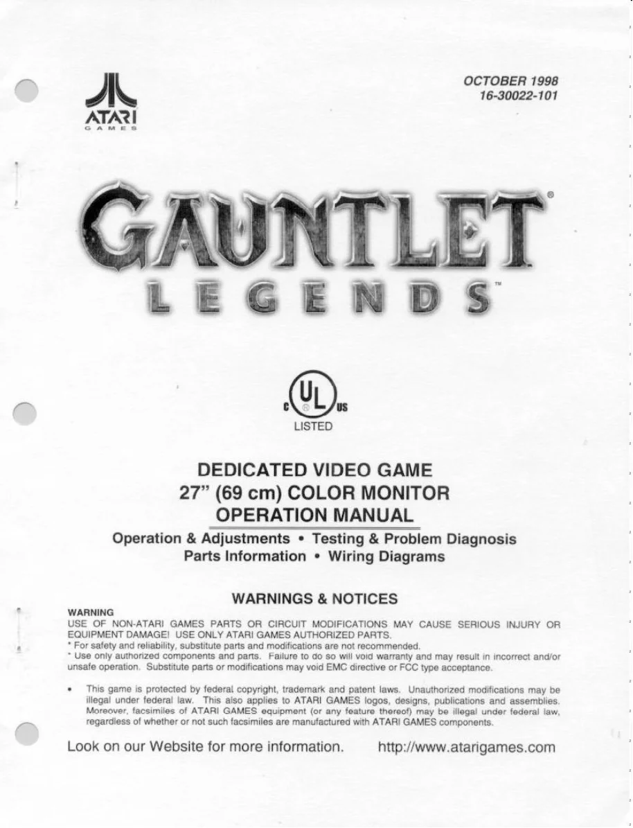 gauntlet legends manual|atari|games|.webp