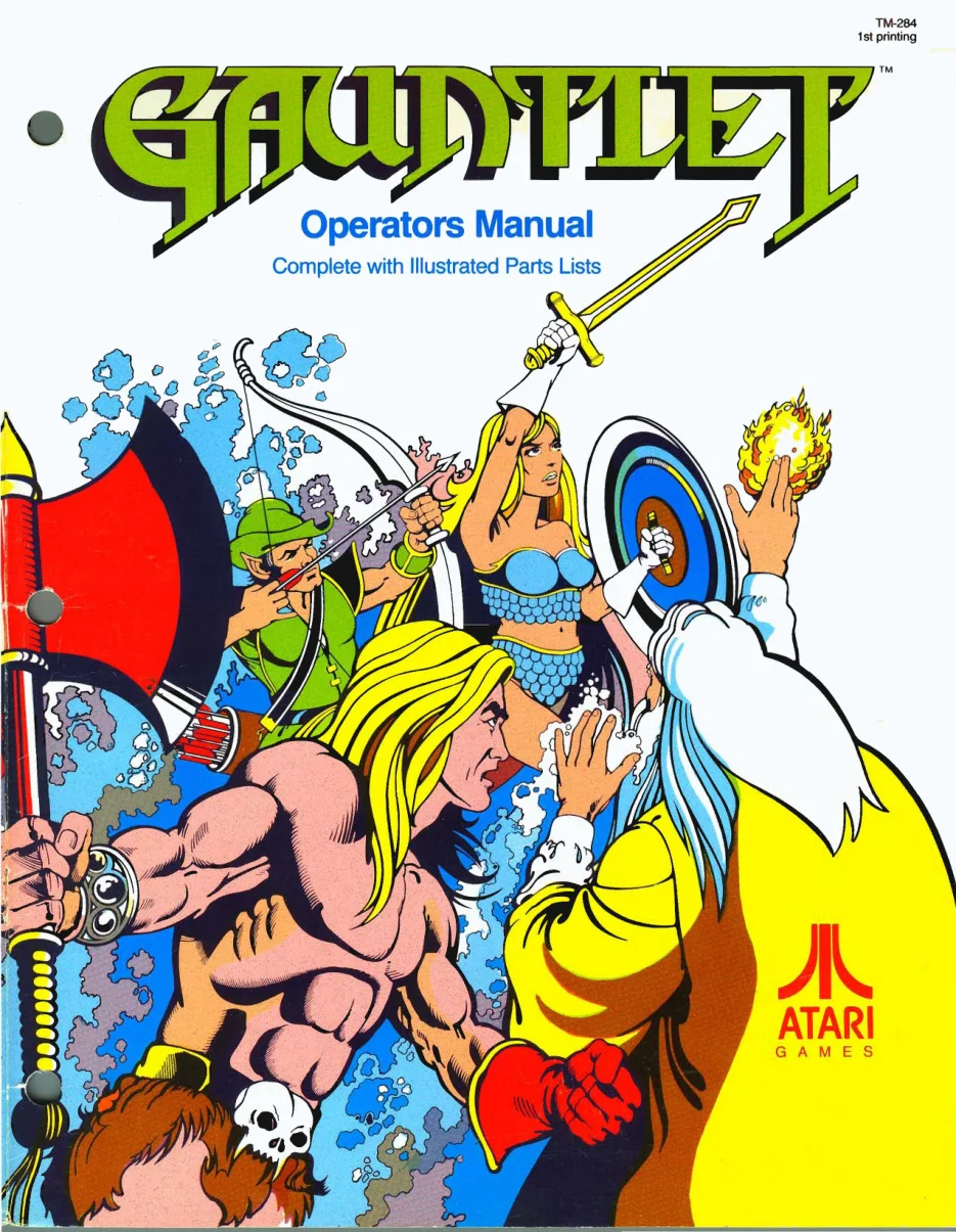 gauntlet tm-284 manual|bally-midway|games|1st printing.webp