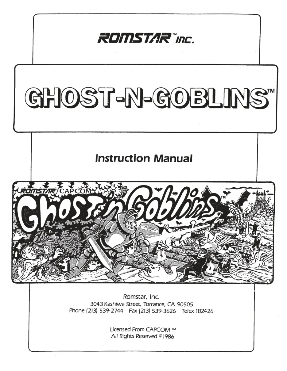 ghosts n goblins instruction manual|capcom|games|.webp