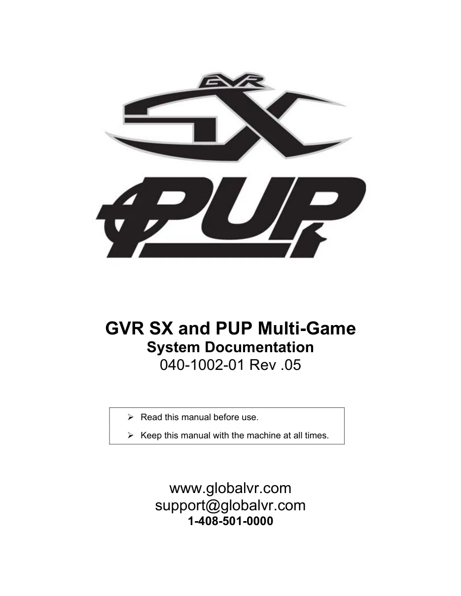 global vr sx-pup system manual|global-vr|cabinets|.webp