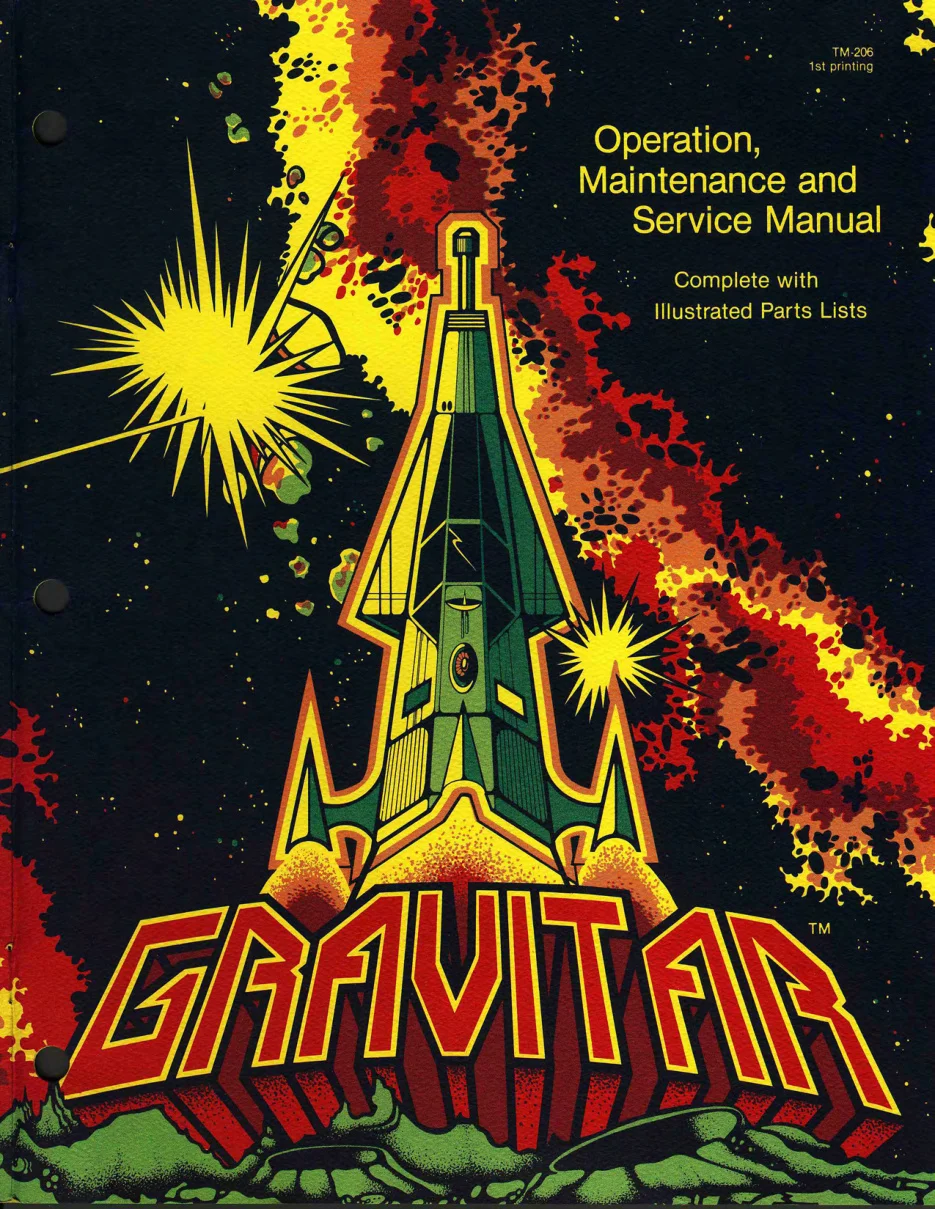 gravitar tm-206 manual|atari|games|1st printing.webp