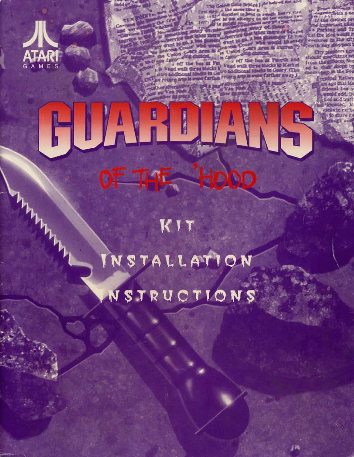 guardians of the hood tm-377 conversion kit instructions|atari|games|1st printing.webp
