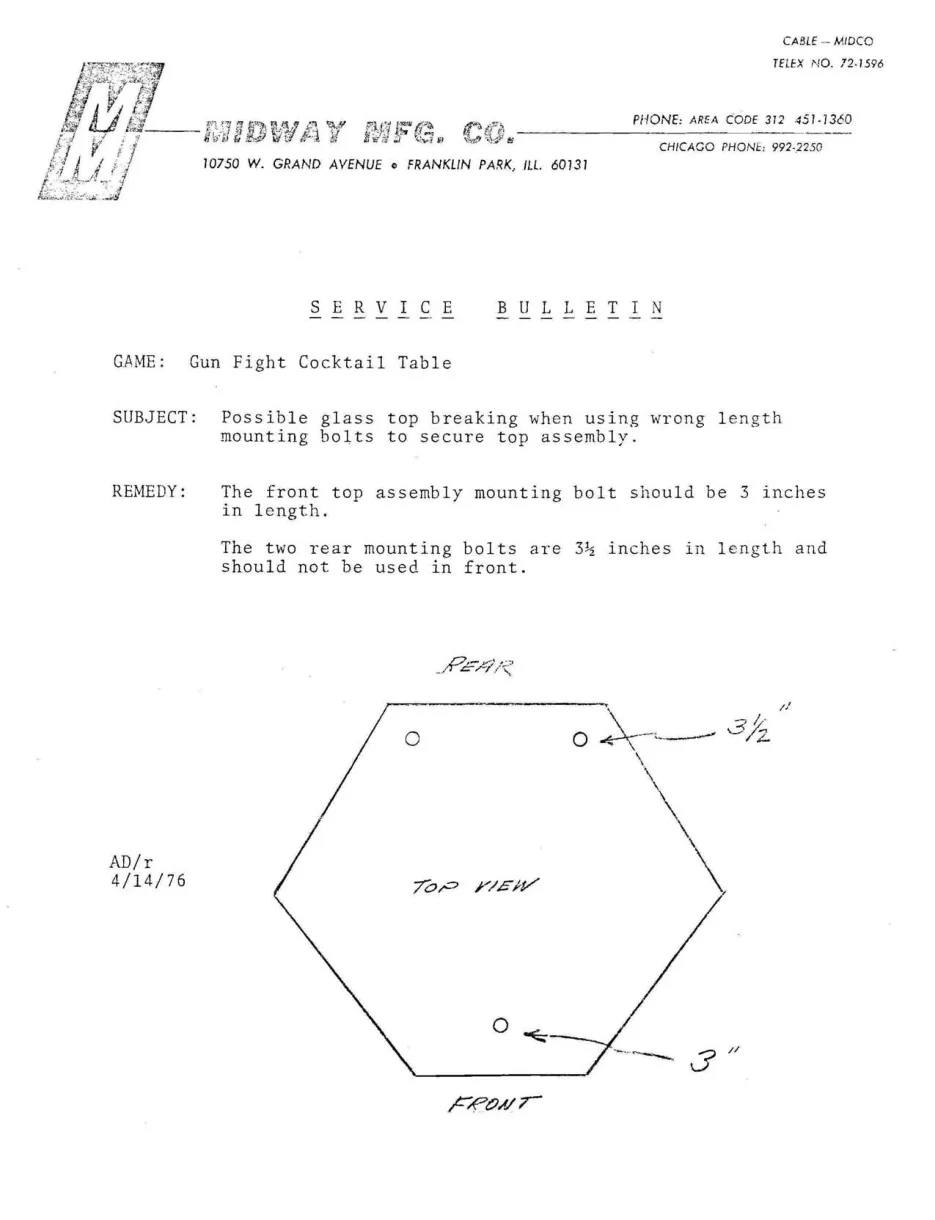 gun fight cocktail glass top service manual|bally-midway|cabinets|.webp