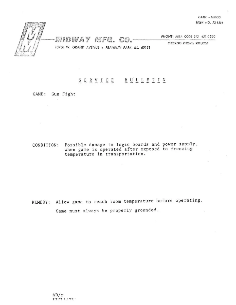 gun fight temperature service manual|bally-midway|games|.webp