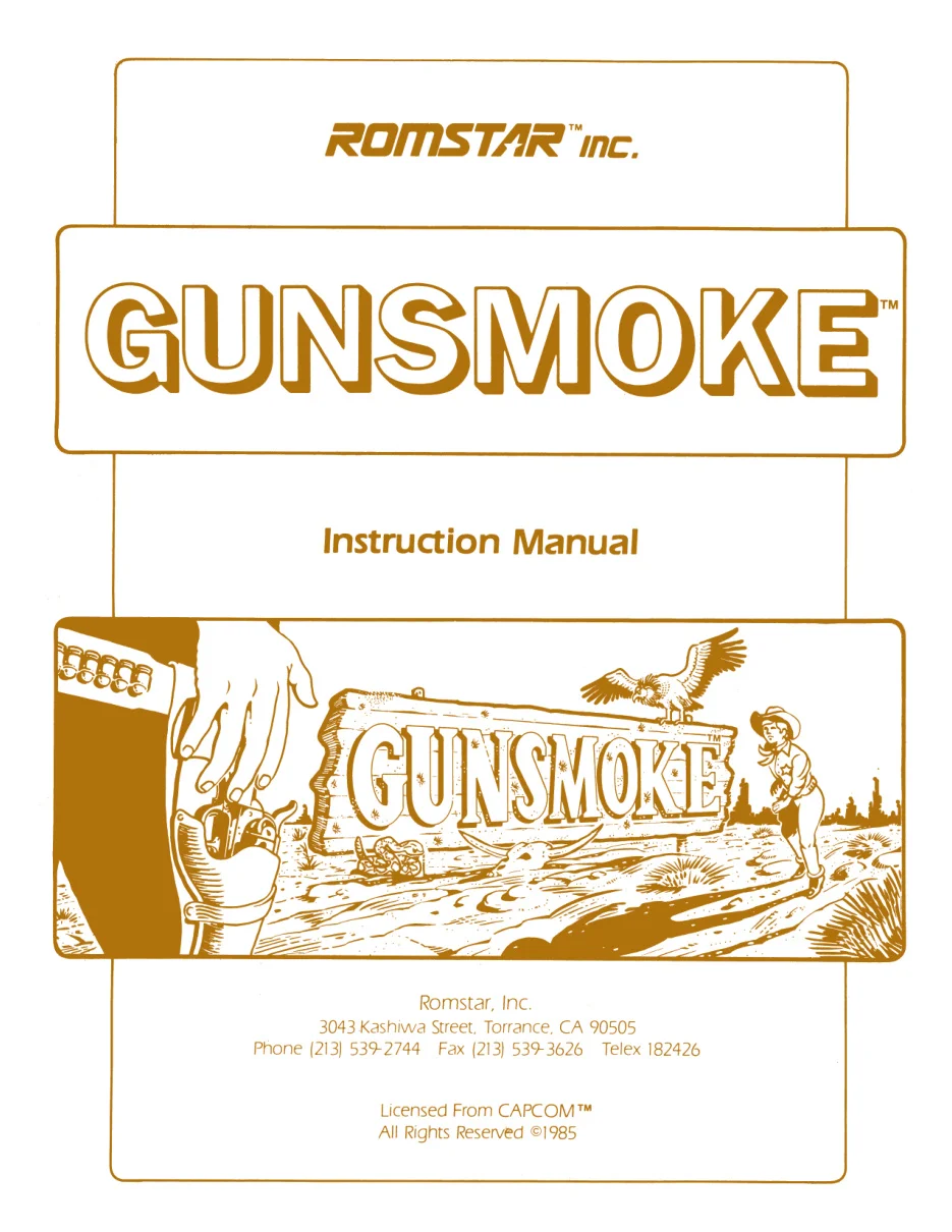 gunsmoke manual|capcom|games|.webp