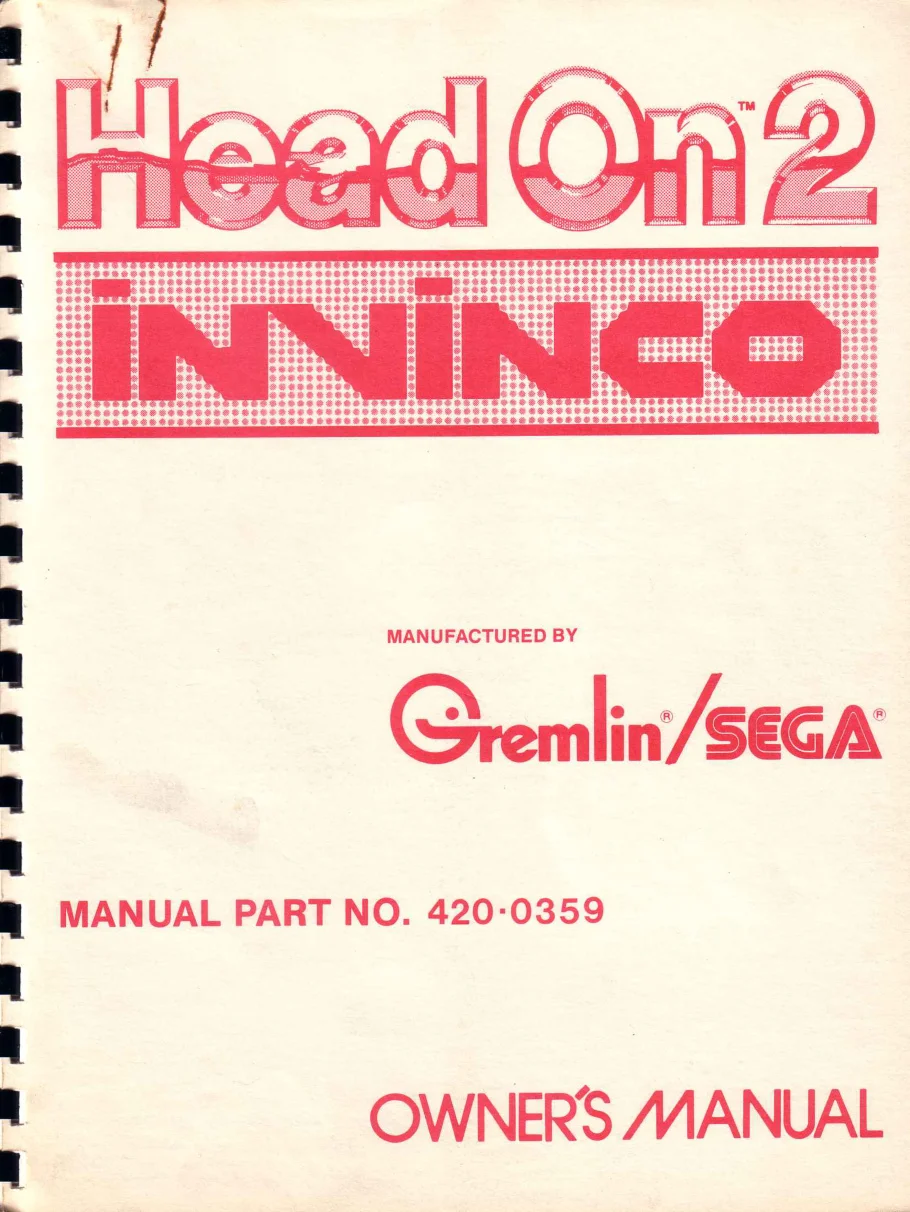 head on 2 invinco manual|sega|games|.webp