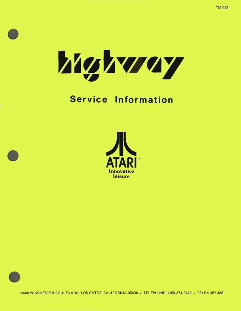 highway tm-028 manual|sega|games|.webp
