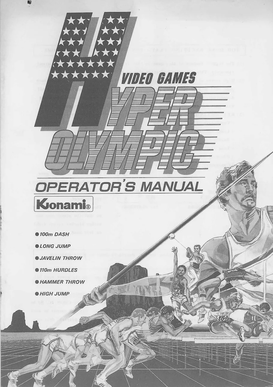 hyper olympic operation manual|konami|games|.webp
