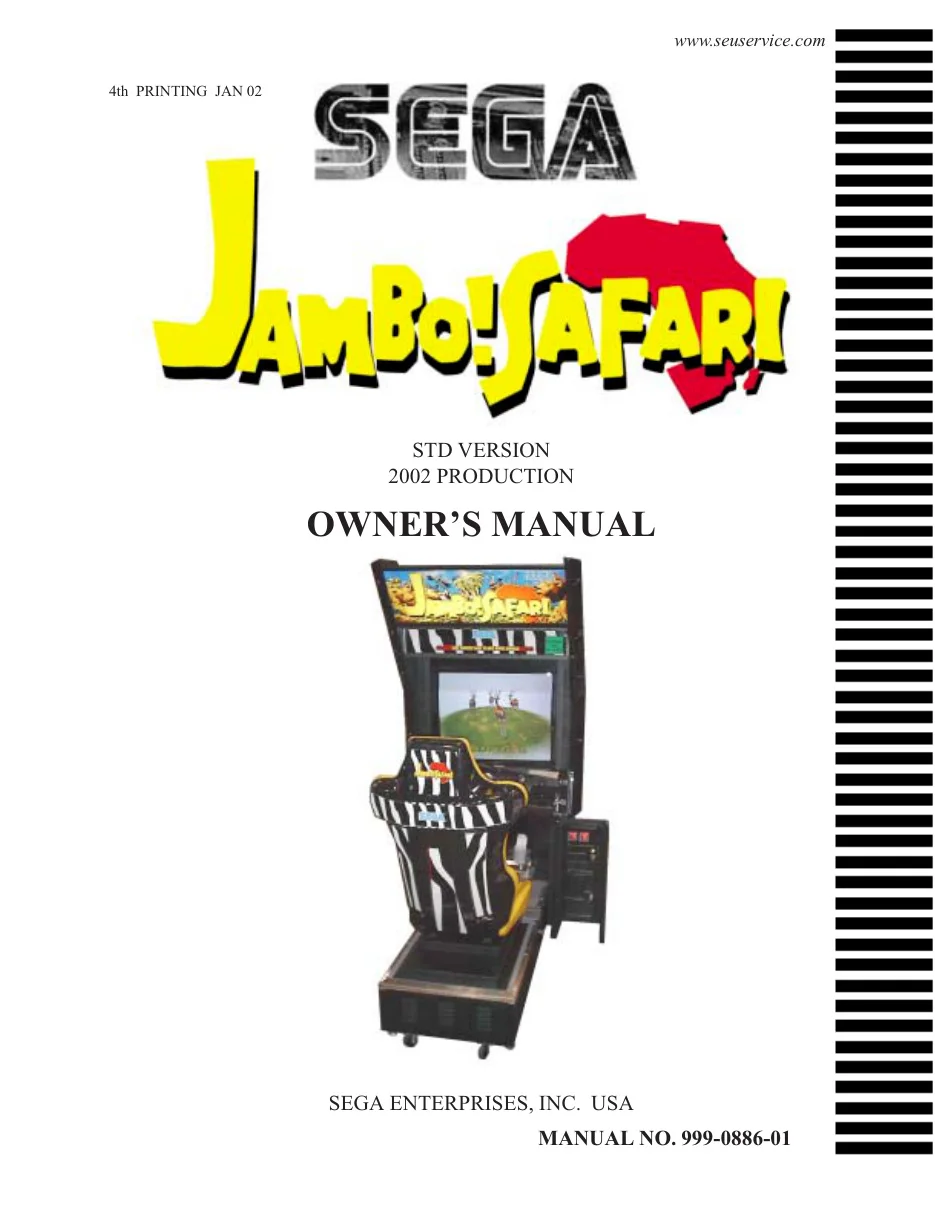 jambo safari manual|sega|games|4th printing.webp