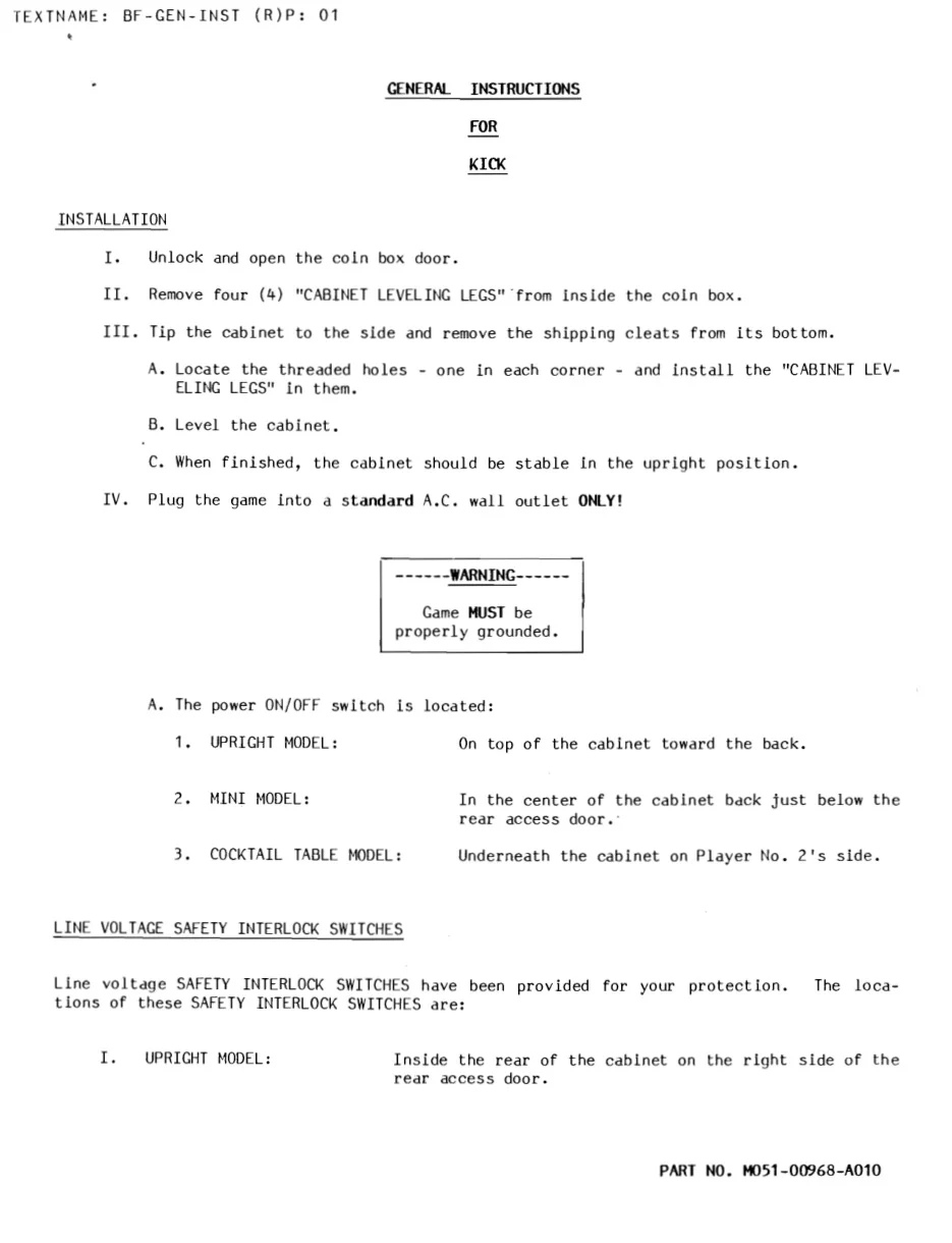 kick instruction manual|bally-midway|games|.webp