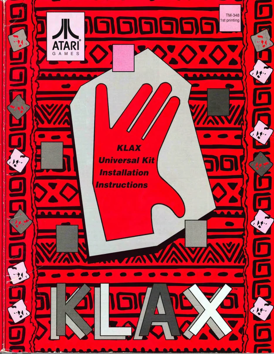 klax tm-348 universal conversion kit instructions|atari|games|1st printing.webp