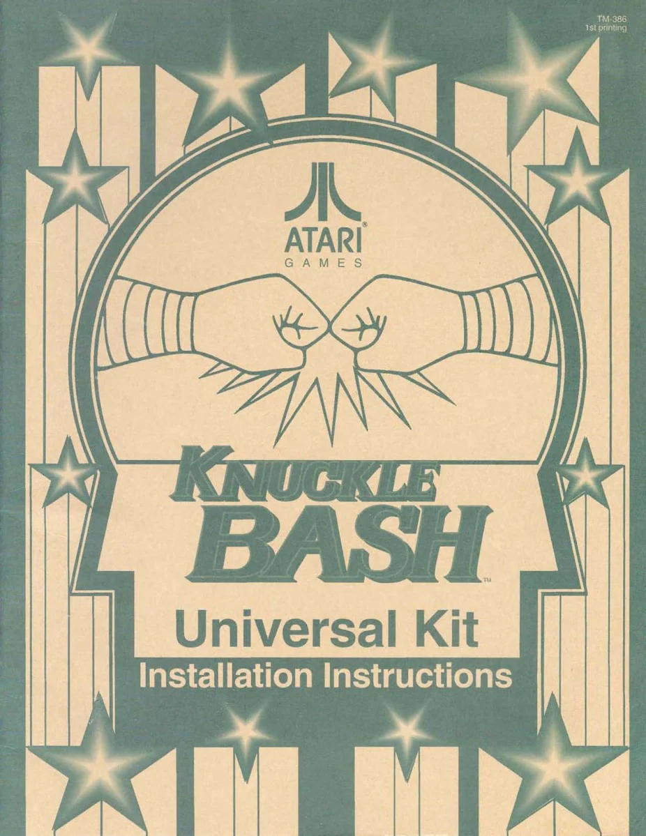 knuckle bash tm-386 universal conversion kit instructions|toaplan|games|1st printing.webp