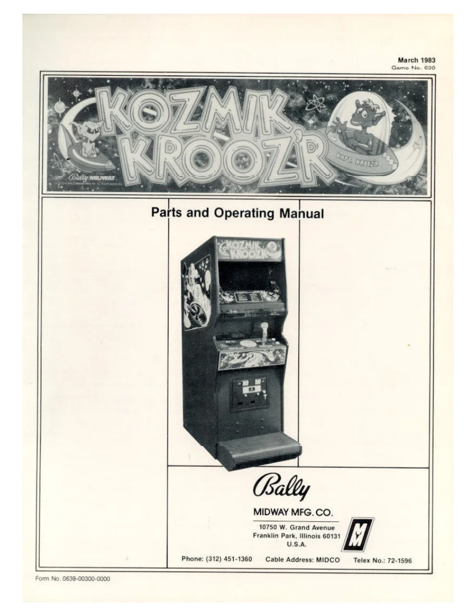 kozmik kroozr manual|bally-midway|games|.webp