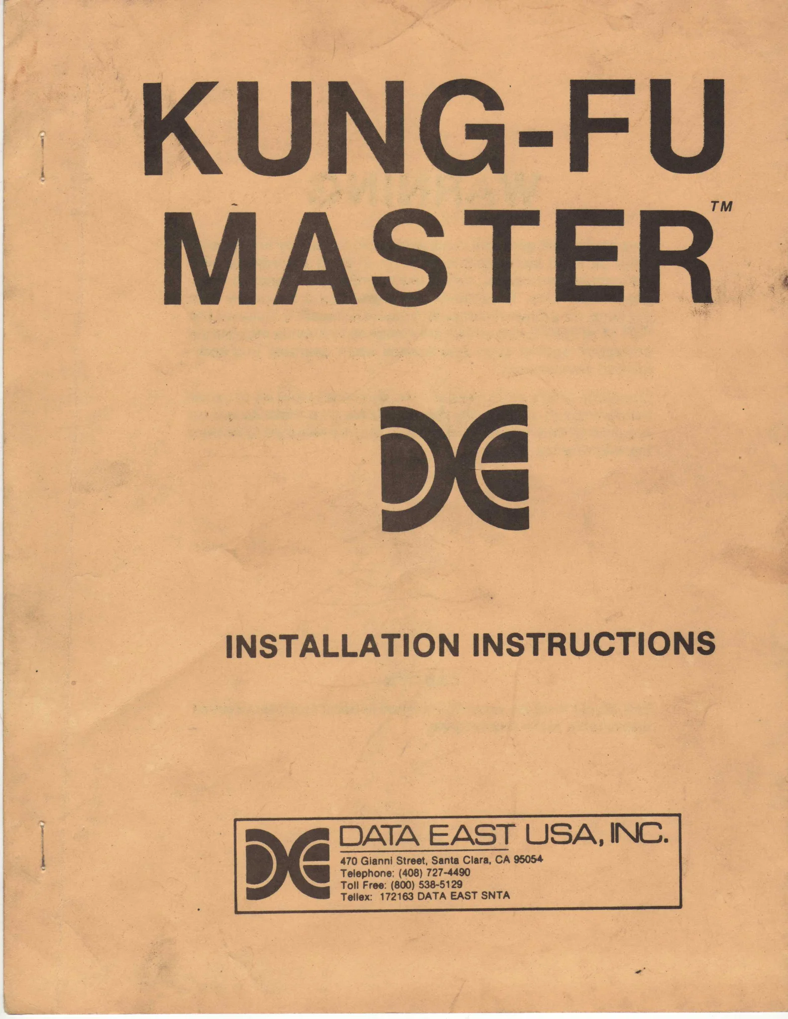 kung fu master installation instruction manual|irem|games|.webp