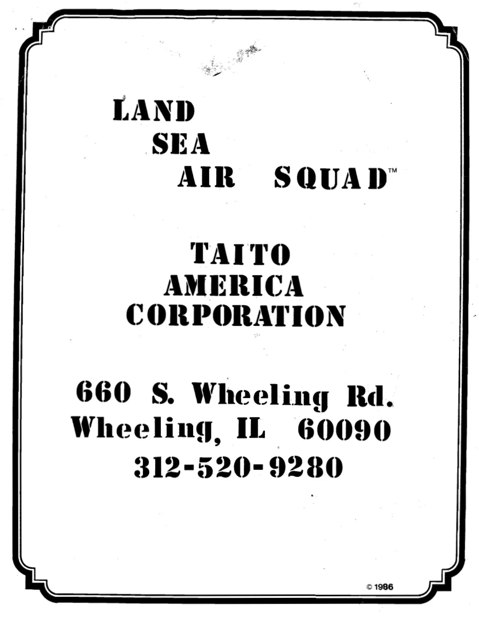 land sea air squad manual|taito|games|.webp