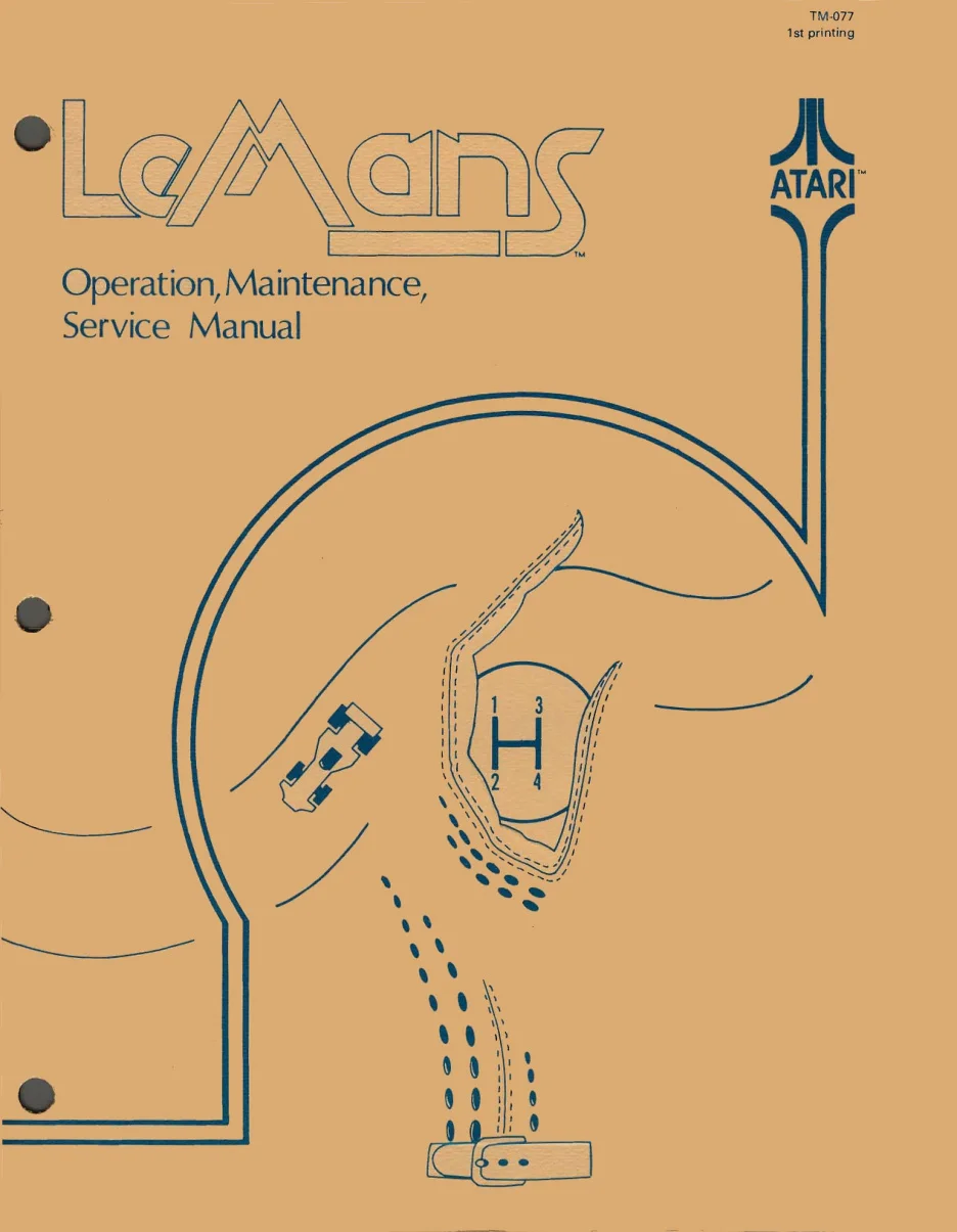 lemans tm-077 manual|atari|games|1st printing.webp